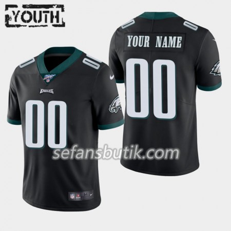Philadelphia Eagles Tröjor Custom Nike Svart 100th - Barn Philadelphia Eagles Tröjor Custom Nike Svart 100th - Barn